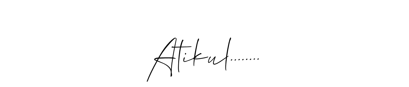 Make a beautiful signature design for name Atikul......... With this signature (Allison_Script) style, you can create a handwritten signature for free. Atikul........ signature style 2 images and pictures png