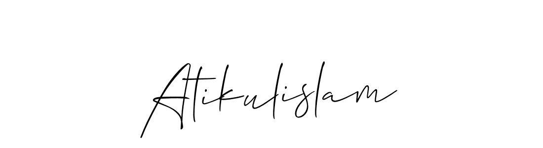 You should practise on your own different ways (Allison_Script) to write your name (Atikulislam) in signature. don't let someone else do it for you. Atikulislam signature style 2 images and pictures png