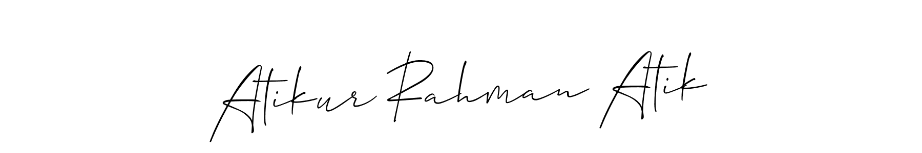 This is the best signature style for the Atikur Rahman Atik name. Also you like these signature font (Allison_Script). Mix name signature. Atikur Rahman Atik signature style 2 images and pictures png