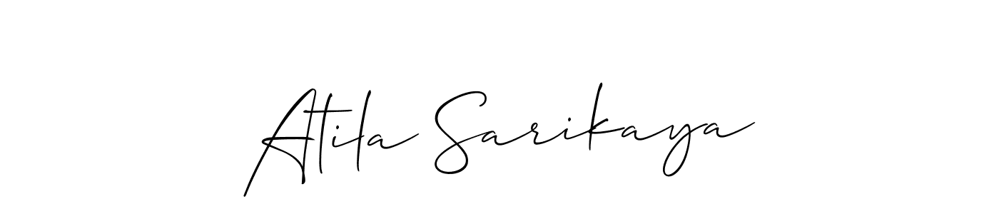 It looks lik you need a new signature style for name Atila Sarikaya. Design unique handwritten (Allison_Script) signature with our free signature maker in just a few clicks. Atila Sarikaya signature style 2 images and pictures png