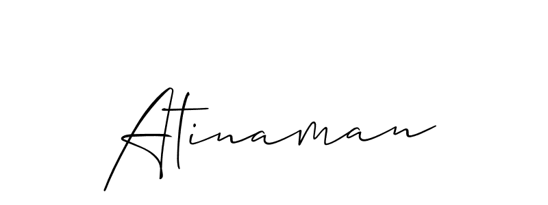 Make a short Atinaman signature style. Manage your documents anywhere anytime using Allison_Script. Create and add eSignatures, submit forms, share and send files easily. Atinaman signature style 2 images and pictures png