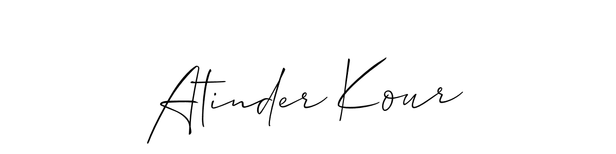 Make a beautiful signature design for name Atinder Kour. Use this online signature maker to create a handwritten signature for free. Atinder Kour signature style 2 images and pictures png