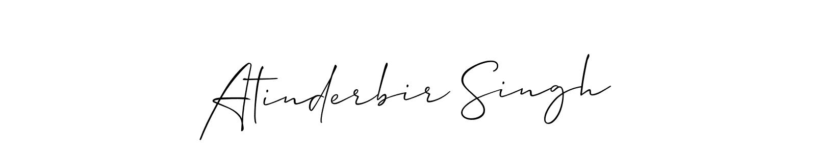 Create a beautiful signature design for name Atinderbir Singh. With this signature (Allison_Script) fonts, you can make a handwritten signature for free. Atinderbir Singh signature style 2 images and pictures png