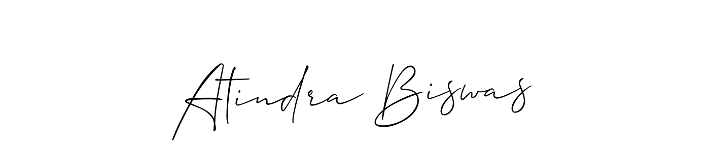 Design your own signature with our free online signature maker. With this signature software, you can create a handwritten (Allison_Script) signature for name Atindra Biswas. Atindra Biswas signature style 2 images and pictures png
