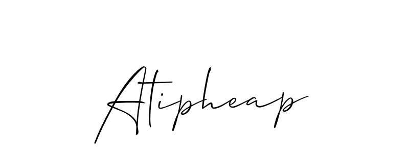 if you are searching for the best signature style for your name Atipheap. so please give up your signature search. here we have designed multiple signature styles  using Allison_Script. Atipheap signature style 2 images and pictures png