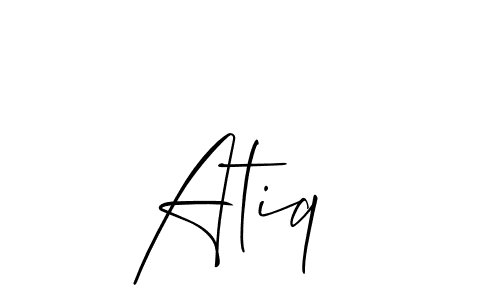 Allison_Script is a professional signature style that is perfect for those who want to add a touch of class to their signature. It is also a great choice for those who want to make their signature more unique. Get Atiq  name to fancy signature for free. Atiq  signature style 2 images and pictures png