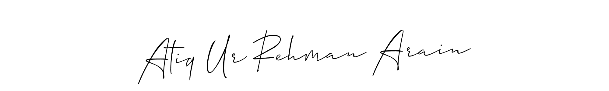 Similarly Allison_Script is the best handwritten signature design. Signature creator online .You can use it as an online autograph creator for name Atiq Ur Rehman Arain. Atiq Ur Rehman Arain signature style 2 images and pictures png