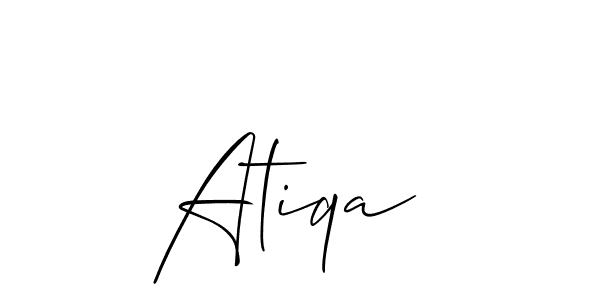 Also we have Atiqa  name is the best signature style. Create professional handwritten signature collection using Allison_Script autograph style. Atiqa  signature style 2 images and pictures png