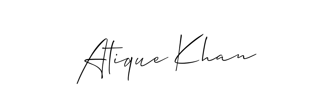 This is the best signature style for the Atique Khan name. Also you like these signature font (Allison_Script). Mix name signature. Atique Khan signature style 2 images and pictures png
