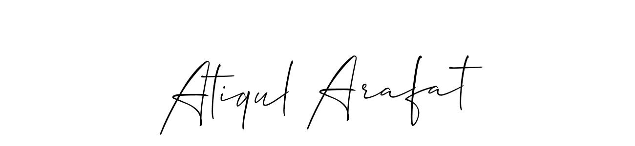 Create a beautiful signature design for name Atiqul Arafat. With this signature (Allison_Script) fonts, you can make a handwritten signature for free. Atiqul Arafat signature style 2 images and pictures png