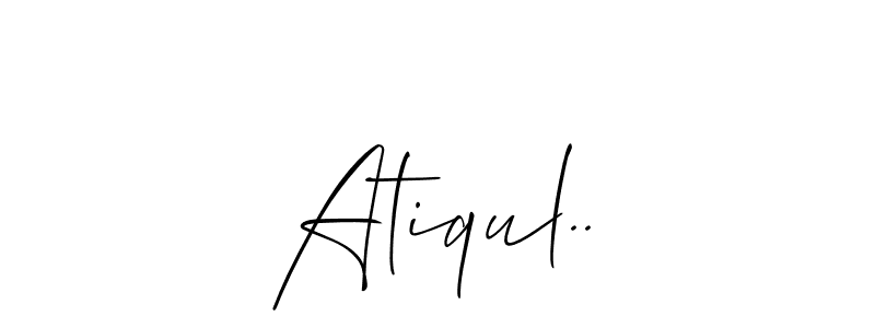 Also You can easily find your signature by using the search form. We will create Atiqul.. name handwritten signature images for you free of cost using Allison_Script sign style. Atiqul.. signature style 2 images and pictures png