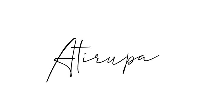 Allison_Script is a professional signature style that is perfect for those who want to add a touch of class to their signature. It is also a great choice for those who want to make their signature more unique. Get Atirupa name to fancy signature for free. Atirupa signature style 2 images and pictures png
