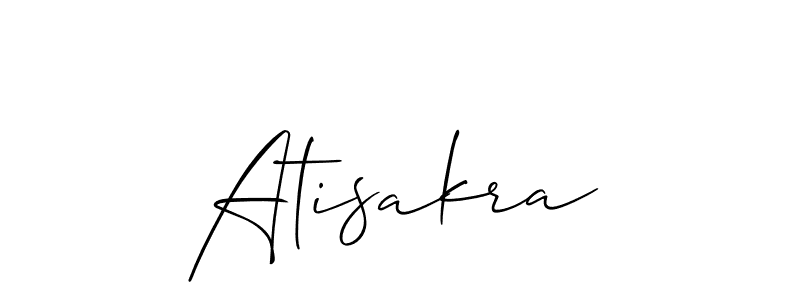 You should practise on your own different ways (Allison_Script) to write your name (Atisakra) in signature. don't let someone else do it for you. Atisakra signature style 2 images and pictures png