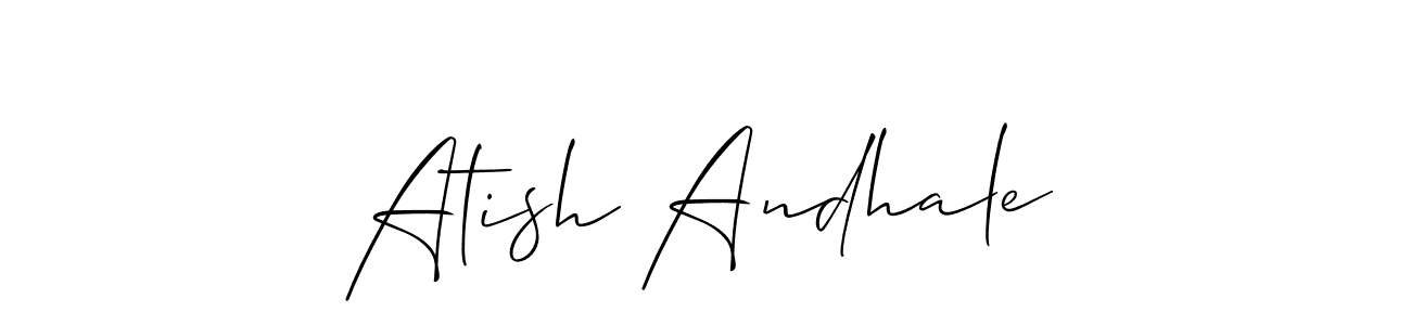 Make a short Atish Andhale signature style. Manage your documents anywhere anytime using Allison_Script. Create and add eSignatures, submit forms, share and send files easily. Atish Andhale signature style 2 images and pictures png