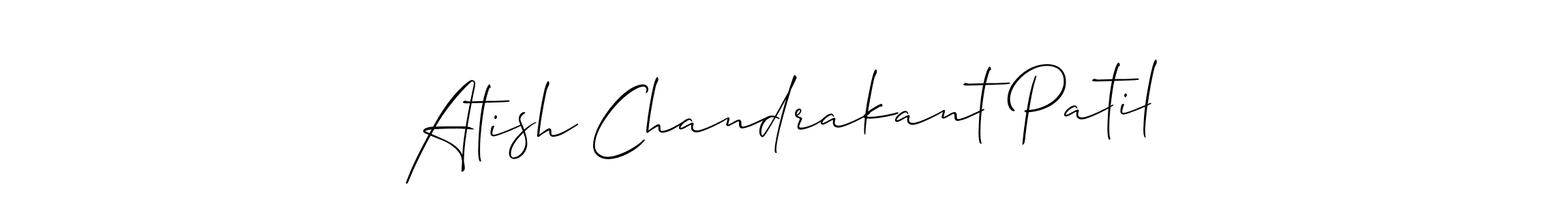 Create a beautiful signature design for name Atish Chandrakant Patil. With this signature (Allison_Script) fonts, you can make a handwritten signature for free. Atish Chandrakant Patil signature style 2 images and pictures png