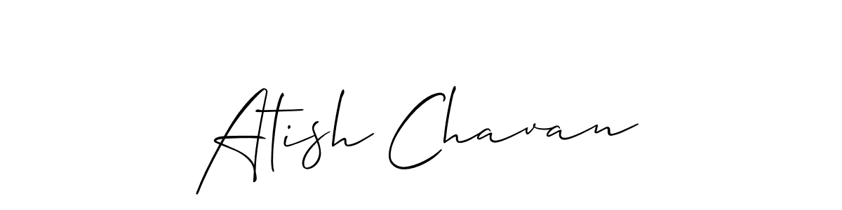 Allison_Script is a professional signature style that is perfect for those who want to add a touch of class to their signature. It is also a great choice for those who want to make their signature more unique. Get Atish Chavan name to fancy signature for free. Atish Chavan signature style 2 images and pictures png