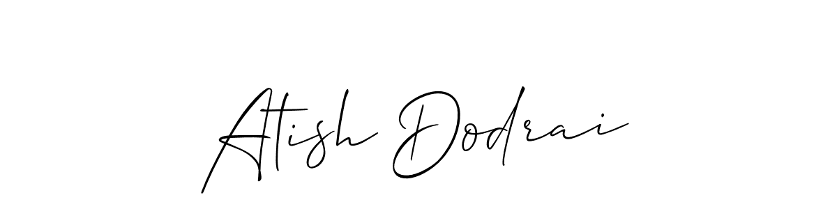 How to Draw Atish Dodrai signature style? Allison_Script is a latest design signature styles for name Atish Dodrai. Atish Dodrai signature style 2 images and pictures png