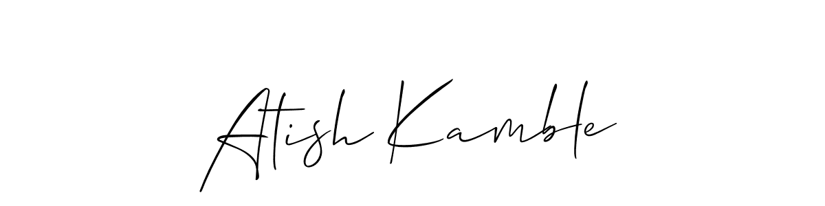 Also we have Atish Kamble name is the best signature style. Create professional handwritten signature collection using Allison_Script autograph style. Atish Kamble signature style 2 images and pictures png