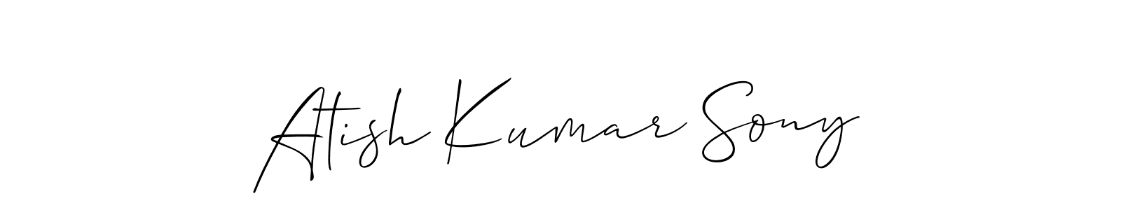 Use a signature maker to create a handwritten signature online. With this signature software, you can design (Allison_Script) your own signature for name Atish Kumar Sony. Atish Kumar Sony signature style 2 images and pictures png