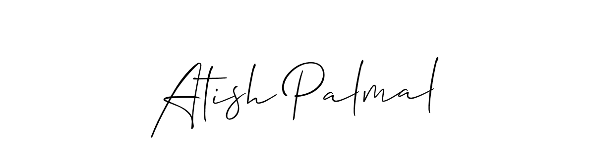 Use a signature maker to create a handwritten signature online. With this signature software, you can design (Allison_Script) your own signature for name Atish Palmal. Atish Palmal signature style 2 images and pictures png