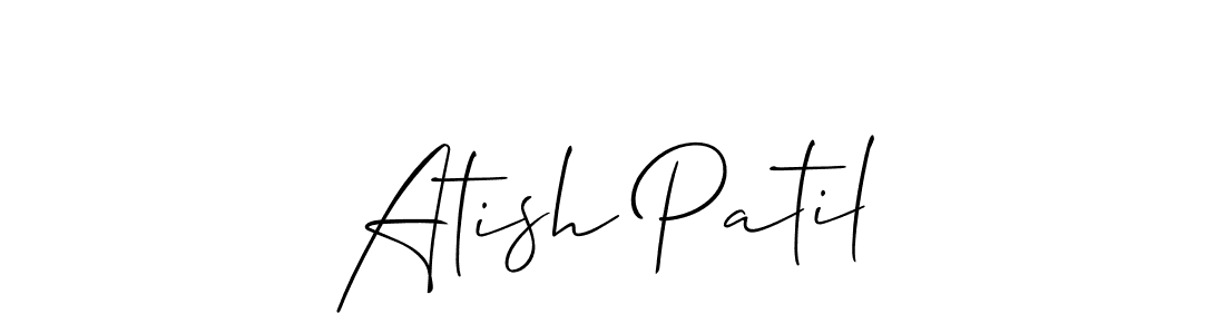 How to make Atish Patil signature? Allison_Script is a professional autograph style. Create handwritten signature for Atish Patil name. Atish Patil signature style 2 images and pictures png