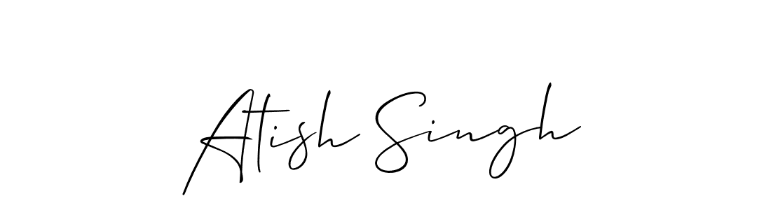 Create a beautiful signature design for name Atish Singh. With this signature (Allison_Script) fonts, you can make a handwritten signature for free. Atish Singh signature style 2 images and pictures png