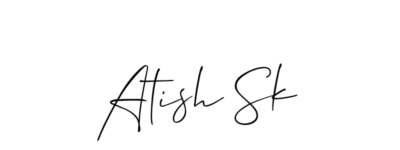 It looks lik you need a new signature style for name Atish Sk. Design unique handwritten (Allison_Script) signature with our free signature maker in just a few clicks. Atish Sk signature style 2 images and pictures png