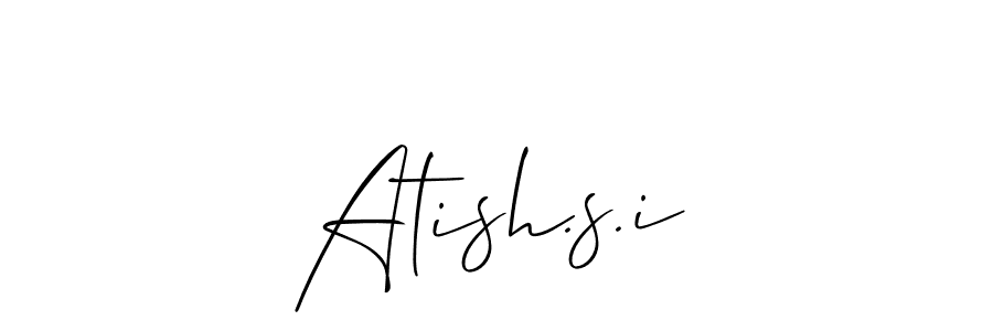 if you are searching for the best signature style for your name Atish.s.i. so please give up your signature search. here we have designed multiple signature styles  using Allison_Script. Atish.s.i signature style 2 images and pictures png