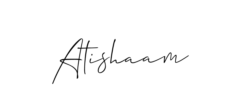 How to Draw Atishaam signature style? Allison_Script is a latest design signature styles for name Atishaam. Atishaam signature style 2 images and pictures png