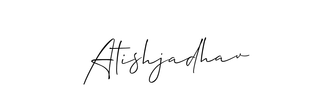 It looks lik you need a new signature style for name Atishjadhav. Design unique handwritten (Allison_Script) signature with our free signature maker in just a few clicks. Atishjadhav signature style 2 images and pictures png