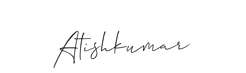 How to make Atishkumar name signature. Use Allison_Script style for creating short signs online. This is the latest handwritten sign. Atishkumar signature style 2 images and pictures png