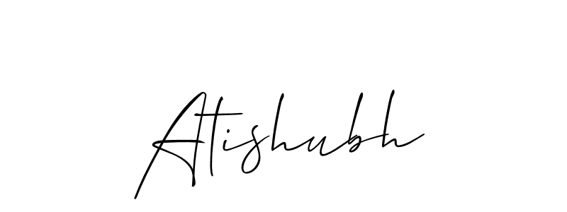 Create a beautiful signature design for name Atishubh. With this signature (Allison_Script) fonts, you can make a handwritten signature for free. Atishubh signature style 2 images and pictures png