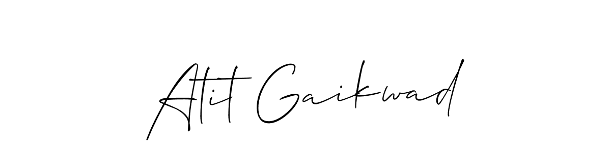How to make Atit Gaikwad signature? Allison_Script is a professional autograph style. Create handwritten signature for Atit Gaikwad name. Atit Gaikwad signature style 2 images and pictures png