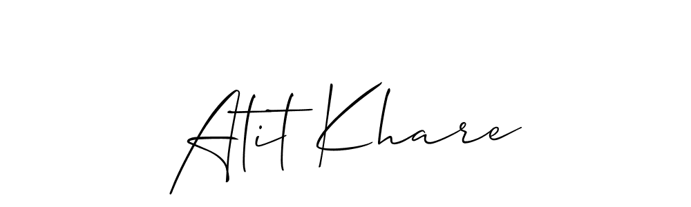 Make a short Atit Khare signature style. Manage your documents anywhere anytime using Allison_Script. Create and add eSignatures, submit forms, share and send files easily. Atit Khare signature style 2 images and pictures png