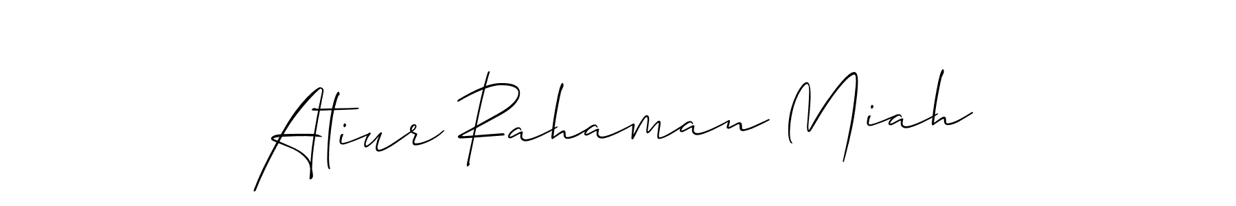 Make a beautiful signature design for name Atiur Rahaman Miah. With this signature (Allison_Script) style, you can create a handwritten signature for free. Atiur Rahaman Miah signature style 2 images and pictures png