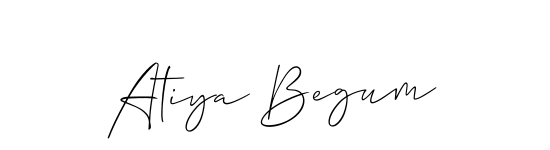 You should practise on your own different ways (Allison_Script) to write your name (Atiya Begum) in signature. don't let someone else do it for you. Atiya Begum signature style 2 images and pictures png