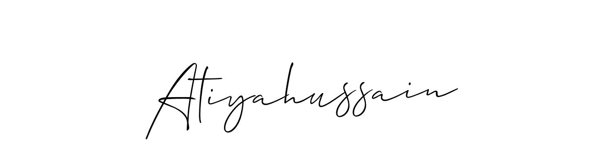 Best and Professional Signature Style for Atiyahussain. Allison_Script Best Signature Style Collection. Atiyahussain signature style 2 images and pictures png