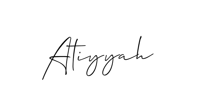 Best and Professional Signature Style for Atiyyah. Allison_Script Best Signature Style Collection. Atiyyah signature style 2 images and pictures png