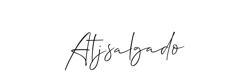 It looks lik you need a new signature style for name Atjsalgado. Design unique handwritten (Allison_Script) signature with our free signature maker in just a few clicks. Atjsalgado signature style 2 images and pictures png