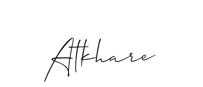 Atkhare stylish signature style. Best Handwritten Sign (Allison_Script) for my name. Handwritten Signature Collection Ideas for my name Atkhare. Atkhare signature style 2 images and pictures png