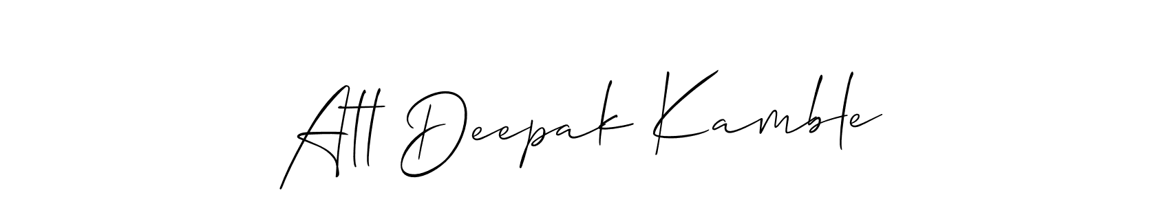 It looks lik you need a new signature style for name Atl Deepak Kamble. Design unique handwritten (Allison_Script) signature with our free signature maker in just a few clicks. Atl Deepak Kamble signature style 2 images and pictures png