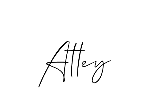 Allison_Script is a professional signature style that is perfect for those who want to add a touch of class to their signature. It is also a great choice for those who want to make their signature more unique. Get Atley name to fancy signature for free. Atley signature style 2 images and pictures png