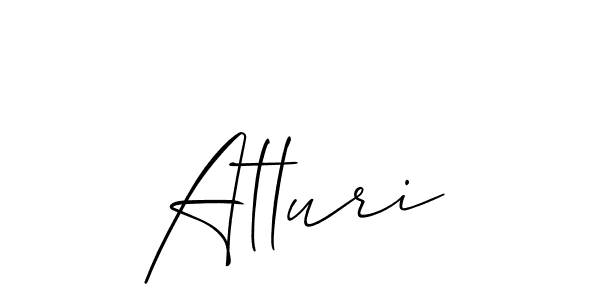 How to Draw Atluri signature style? Allison_Script is a latest design signature styles for name Atluri. Atluri signature style 2 images and pictures png