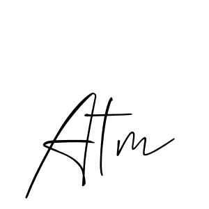 Similarly Allison_Script is the best handwritten signature design. Signature creator online .You can use it as an online autograph creator for name Atm. Atm signature style 2 images and pictures png