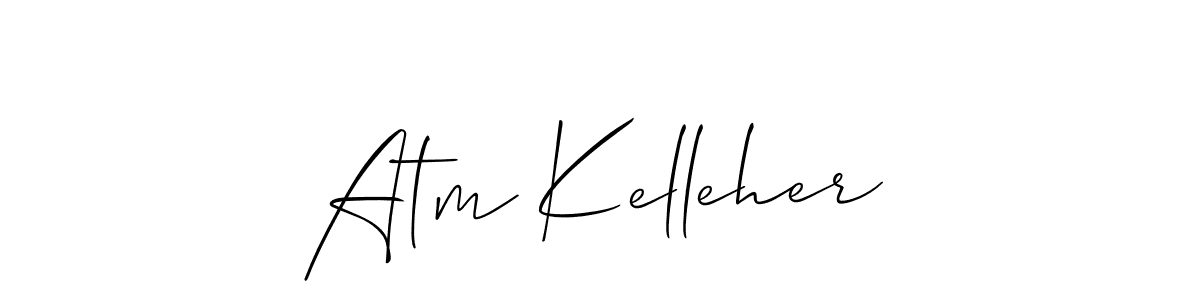 Design your own signature with our free online signature maker. With this signature software, you can create a handwritten (Allison_Script) signature for name Atm Kelleher. Atm Kelleher signature style 2 images and pictures png