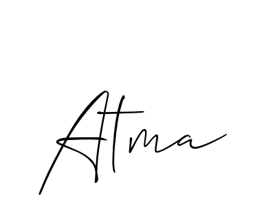 Also we have Atma name is the best signature style. Create professional handwritten signature collection using Allison_Script autograph style. Atma signature style 2 images and pictures png