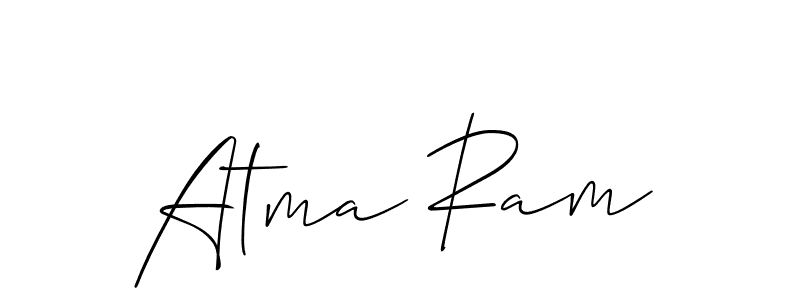 Also You can easily find your signature by using the search form. We will create Atma Ram name handwritten signature images for you free of cost using Allison_Script sign style. Atma Ram signature style 2 images and pictures png