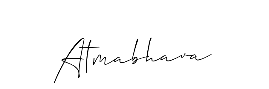 Design your own signature with our free online signature maker. With this signature software, you can create a handwritten (Allison_Script) signature for name Atmabhava. Atmabhava signature style 2 images and pictures png