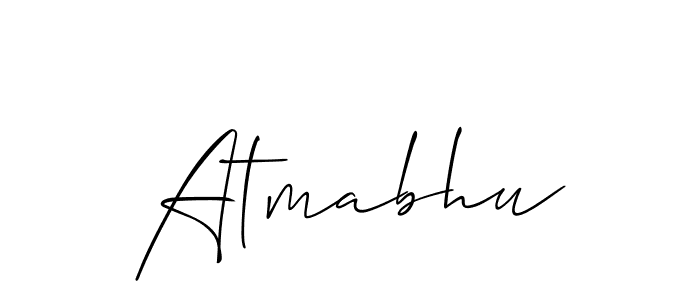 How to Draw Atmabhu signature style? Allison_Script is a latest design signature styles for name Atmabhu. Atmabhu signature style 2 images and pictures png