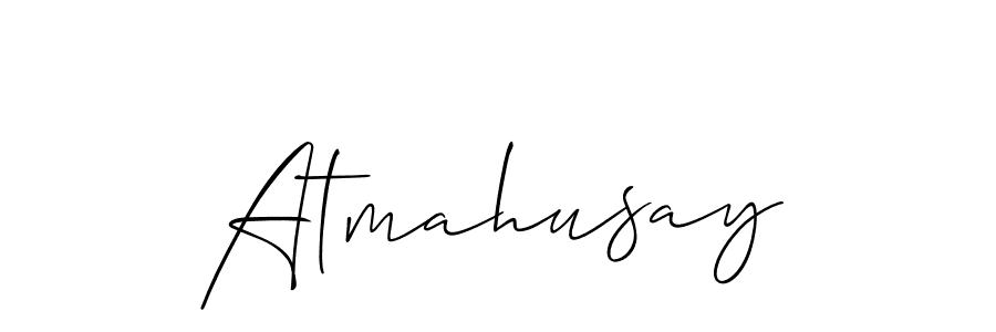 Similarly Allison_Script is the best handwritten signature design. Signature creator online .You can use it as an online autograph creator for name Atmahusay. Atmahusay signature style 2 images and pictures png
